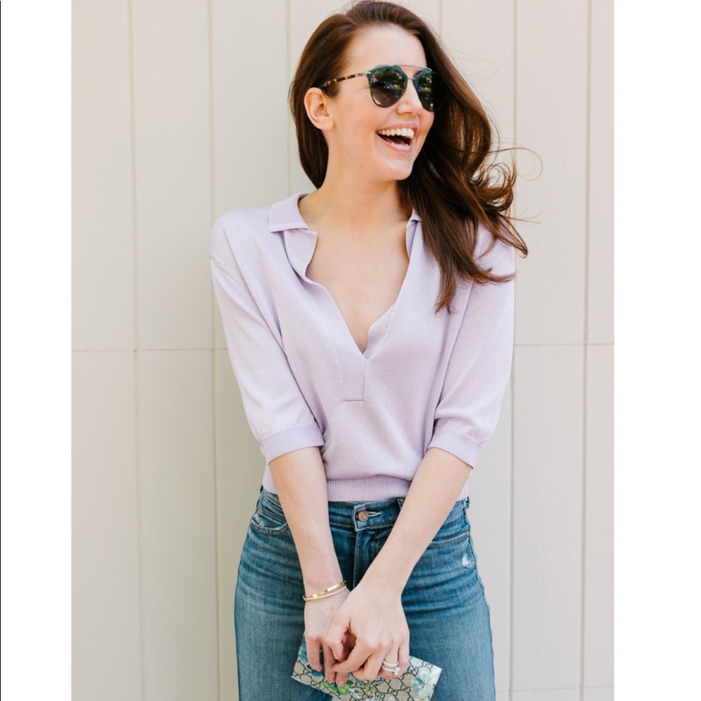 Tibi purple polo XS